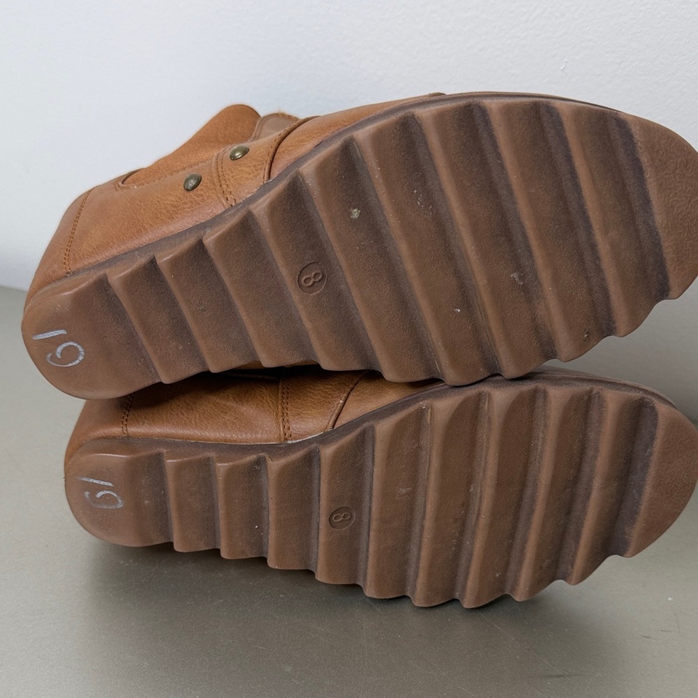 Brown Wedge Ankle Boot Size 8 - Picture 12 of 13